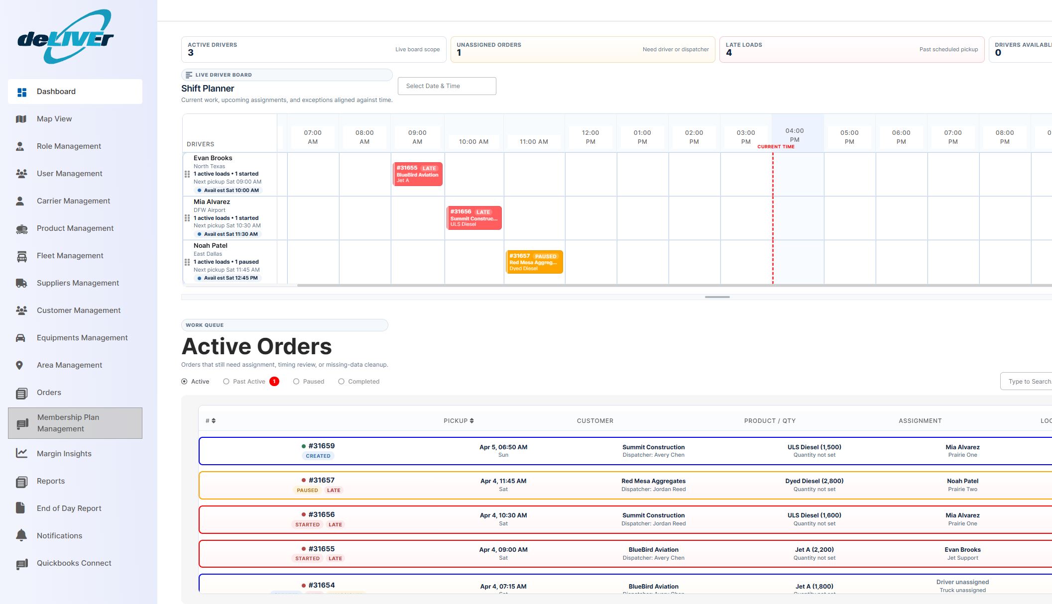 Deliver product screenshot